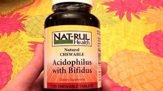 Natrul Health Acidophilus Bifidus Natural Probiotic Chewable Tablets [upl. by Cesare]