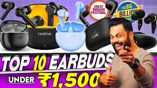 Top 10 Best Earbuds Under 1500⚡ Big Billion Day amp Amazon Great Indian Fastival Sale 2024 [upl. by Magree]