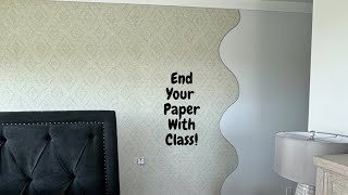 How To End Your Wallpaper Edge Without Wood Trim  Spencer Colgan [upl. by Trill]