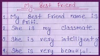 My Best friend essay in English  10 Lines on my best friend  My Best Friend [upl. by Aciretal]