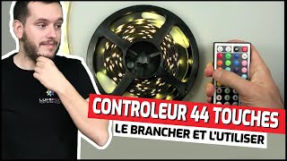 Ruban LED multicolore RVB avec contrôleur infrarouge 44 touches [upl. by Brindell755]