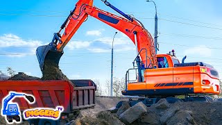 Diggers At Work 🦺 Diggers For Kids Learn About Construction Vehicles  Diggers TV [upl. by Ysor]