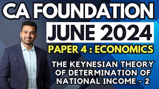 The Keynesian theory of determination of national income  2  CA Foundation Economics  June 2024 [upl. by Annalise]