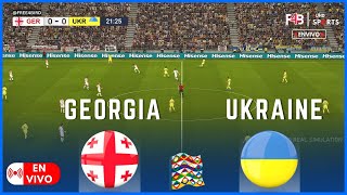 GEORGIA VS UKRAINE EN VIVO  LIGA DE NACIONES DE LA UEFA 2024  SIMULACIÓN Y PUNTUACIÓN EN VIVO [upl. by Frankel]