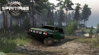 SpinTires NISSAN PATROL STEEP HILL CLIMBING [upl. by Aerdnaxela]