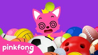 Bounce Bounce Bouncing Balls🏐🏀🏈🎾⚽️⚾️ Sports Songs  Pinkfong Songs for Children [upl. by Ailimaj603]