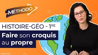 Croquis de géographie  méthode pour le rédiger au propre  1re générale [upl. by Melita]