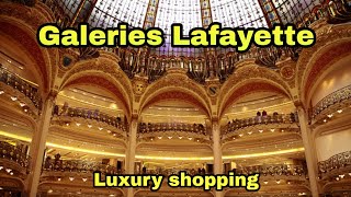 🇫🇷 Paris luxury shopping  Galeries Lafayette Haussmann 🚶 [upl. by Nally773]