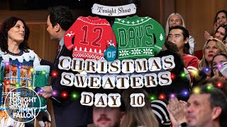 12 Days of Christmas Sweaters 2024 Day 10  The Tonight Show Starring Jimmy Fallon [upl. by Sobel]