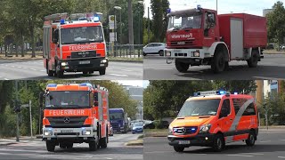 Flächenbrand am Plattenbau Einsatzfahrten zum Grünflächenbrand in Hellersdorf  SW TLF uvm [upl. by Ecirbaf579]