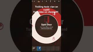 Trolling toxic clan on rust😂🥸 [upl. by Steve]