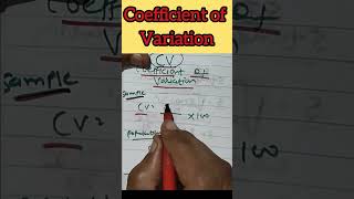 Coefficient of Variation short shorts shortsfeed education maths cv coefficient of Variation [upl. by Icyaj]