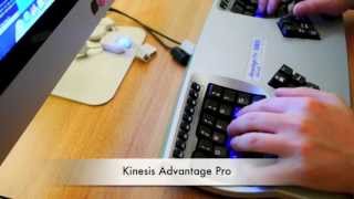 Kinesis Advantage Pro Keyboard Typing [upl. by Hayotal]