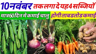 10 नवंबर तक लगा दे यह 4 सब्जियाNovember mein kaun kaun si sabjilagaenvegetablefarmingkishanmedia [upl. by Alroy437]