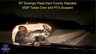 MSP Takes Over Pursuit of Dodge Durango  Suspect Gets TAZED After PIT [upl. by Kavanagh]