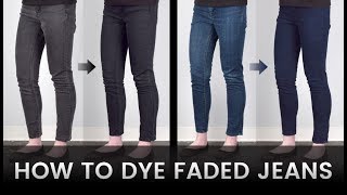 How to Dye Faded Jeans [upl. by Ayar]