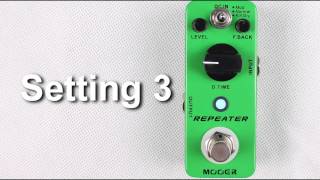 Mooer Repeater Digital Delay Micro Pedal [upl. by Notsyrb]