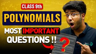 Class 9th Polynomials  Most Important Questions 🔥  shobhitnirwan17 [upl. by Trometer]