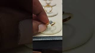 Engagement ring gold 21k diamond goldjewellery wedding jewellery 2024 ring new style 22k [upl. by Sul]