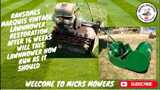 Ransomes Marquis 20quot Mk 4 Vintage Lawn Mower Will it run [upl. by Aynod]