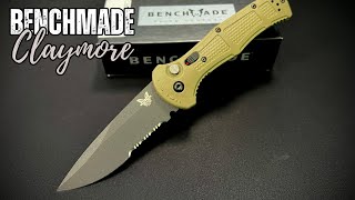 My First Serrated Blade Folding Knife  Benchmade Claymore 9070SBK1 Ranger Green Drop Point [upl. by Edana]