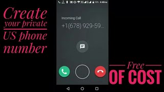 Create your own phone number at free  nickyoutube [upl. by Oijile657]