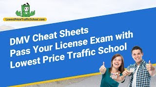 DMV Cheat Sheets  Pass Your License Exam with Lowest Price Traffic School [upl. by Eugenie]