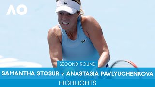 Samantha Stosur v Anastasia Pavlyuchenkova Highlights 2R  Australian Open 2022 [upl. by Haseena927]