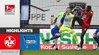 Two Artistic Goals  Kaiserslautern  Hertha 12  Highlights  Matchday 16  Bundesliga 2 2324 [upl. by Hake]