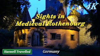 Medieval Sights of Rothenburg ob der Tauber with Night Walk  Germany 4K Travel Video [upl. by Angelle710]