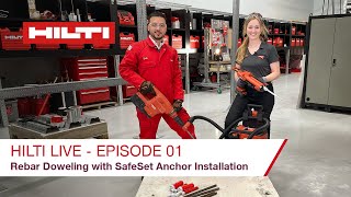 Hilti Live  Episode 01  Rebar Doweling with SafeSet Anchor Installation [upl. by Madid]