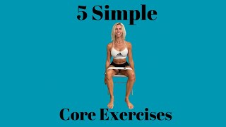 5 Simple Chair Exercises to Strengthen Your Core at Home [upl. by Nandor]