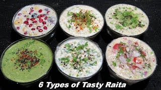 मिनटों में बनाएं 6 तरह के लाज़वाब रायते गर्मियों के लिए  6 Types of Raita  Summer Special Raita [upl. by Adnek256]