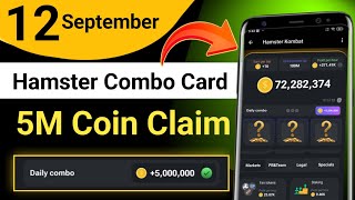 Hamster kombat Daily keys mini game  puzzle game 12 september daily combo card daily cipher code12 [upl. by Nydnarb409]