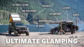 Ultimate Glamping Jeep Gladiator amp Ford Bronco Setup Family Trip [upl. by Aerdnaxela718]