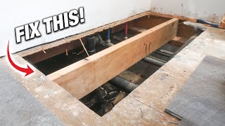 How To Remove And Replace Rotten Subfloors DIY For Beginners [upl. by Aneehta]