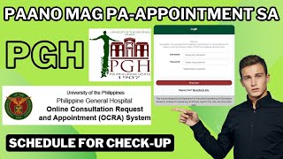 PAANO MAGPA APPOINTMENT SA PGH  SCHEDULE FOR CHECKUP PGH Online Consultation Request amp Appointment [upl. by Nnaitsirk]