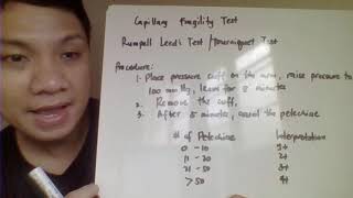 CAPILLARY FRAGILITY TEST EXPT [upl. by Aserej]