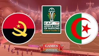 Angola vs Algeria  Cup African Qualifiers 2024  eFootball PES Gameplay PC HD [upl. by Elohcan]