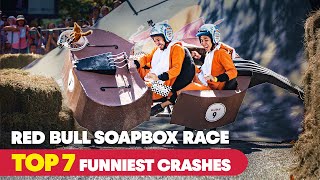 Try NOT To Laugh At Soapboxs Funniest Crashes 😂  Red Bull Soapbox Race [upl. by Yllet901]