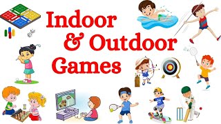 Indoor and Outdoor Games  Indoor Games Name  Outdoor Games Name  Games Name list  Types of games [upl. by Dorman]