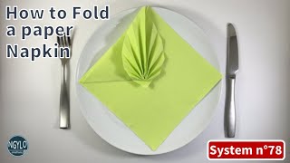 How to fold a paper napkin with small leaf  Napkin Folding [upl. by Hbaruas861]