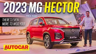 2023 MG Hector facelift details  Theres even more to woo you  First Look  Autocar India [upl. by Ainslie]