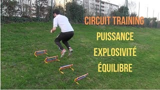 Entrainement de football PUISSANCEEXPLOSIVITÉÉQUILIBRE avec 1 circuit training [upl. by Nillor736]