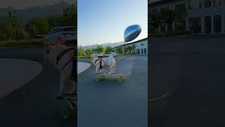 Dogs playing skateboards to celebrate Childrens Day！ skateboarding funny dog [upl. by Sylvie]