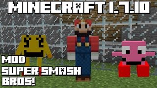 Minecraft 1710 MOD SUPER SMASH BROS [upl. by Airdna559]