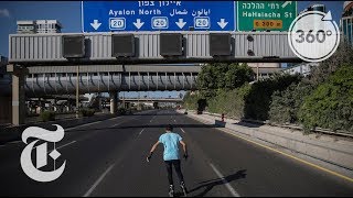 Skating Through Tel Avivs Empty Highways on Yom Kippur  The Daily 360 [upl. by Nenerb]