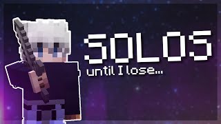 Playing Solo Bedwars until I LOSE ft fly hacker [upl. by Inva]