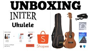 Initer ukulele unboxing  Shopee ukulele [upl. by Lletnahs607]