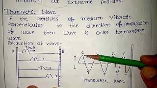 Wave Motion  Transverse Wave and Longitudinal Wave [upl. by Bink]